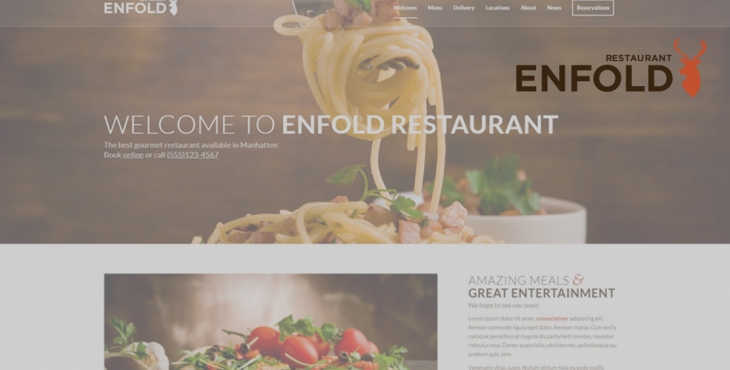 قالب وردپرسی Restaurant - Enfold